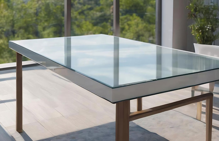 Glass table tops