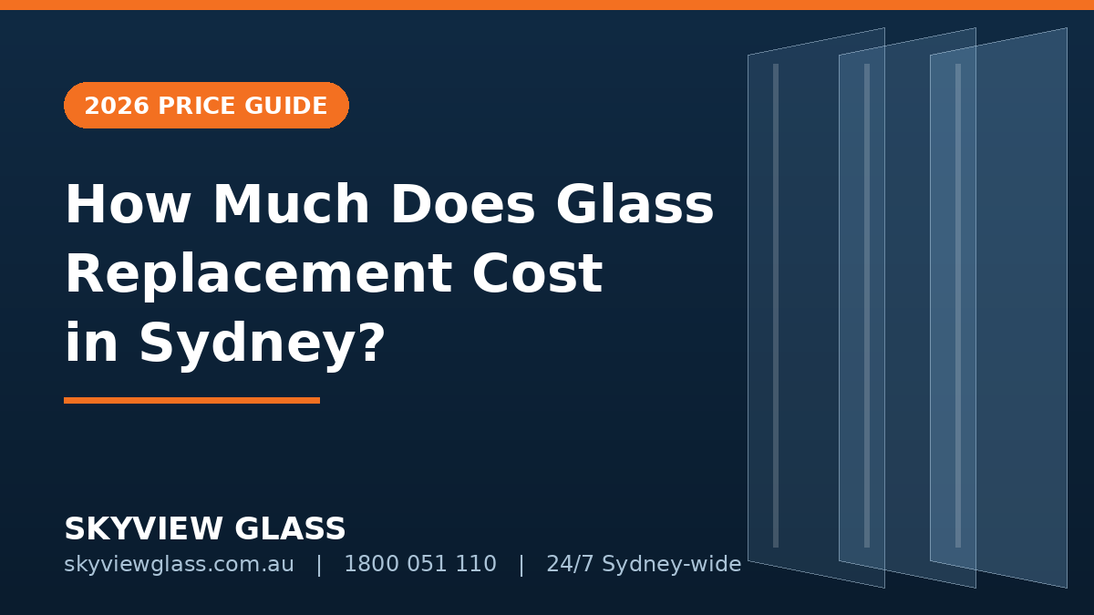 Glass replacement cost Sydney 2026 price guide by Skyview Glass